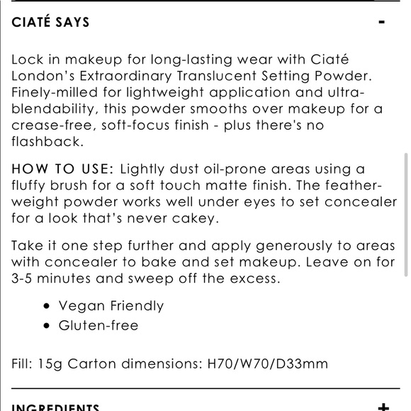 Ciaté Extraordinary Translucent Setting Powder - Picture 3 of 8